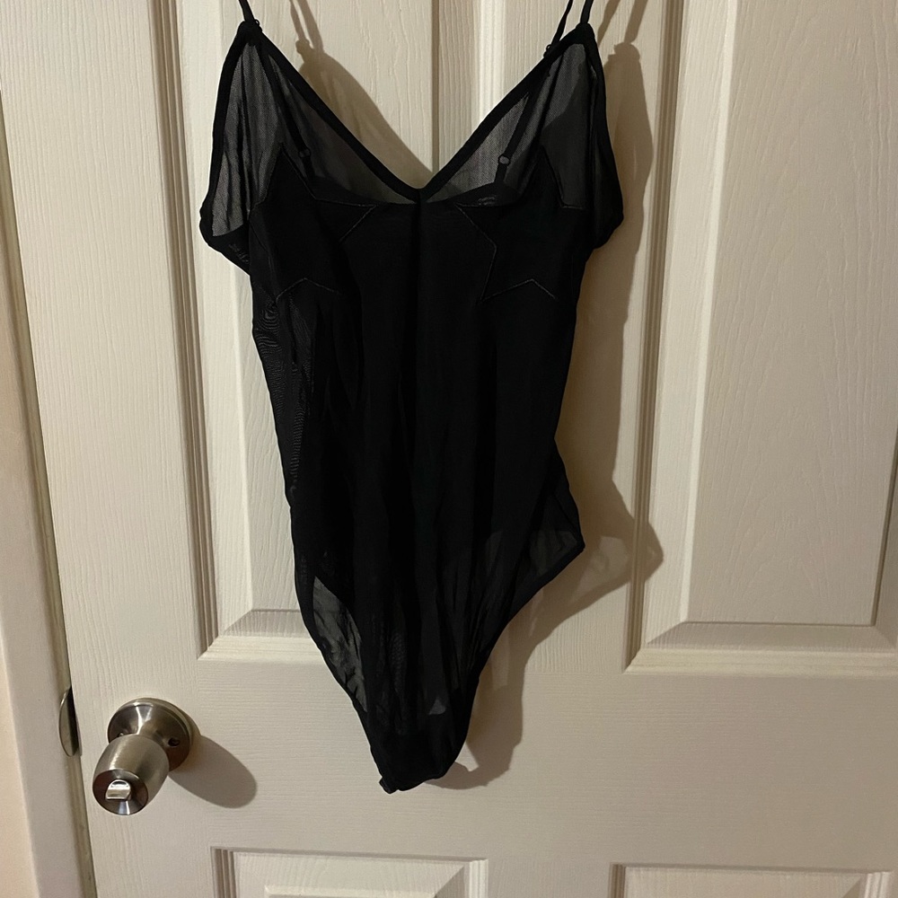 Kendall & Kylie | Size S | Black sheer body suit